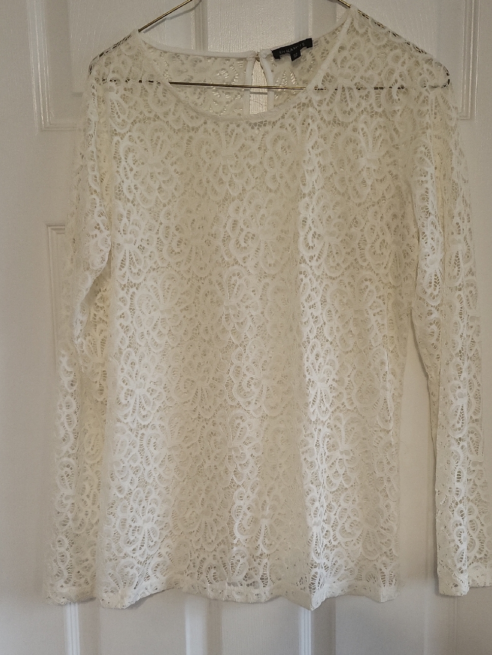 Dynamite White Eyelet Lace Top